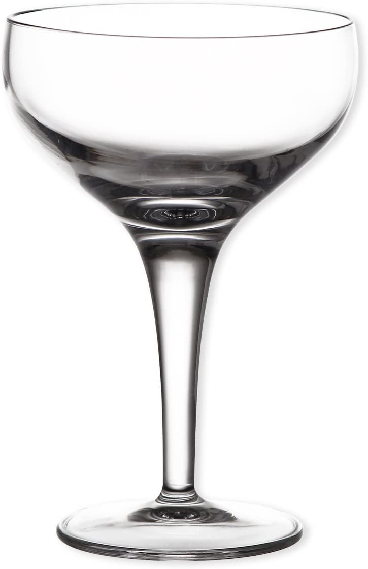 Michelangelo Champagne Saucers 7.5oz / 210ml - Set of 6 | Luigi Bormioli Champagne Glasses, Crystal Champagne Glasses