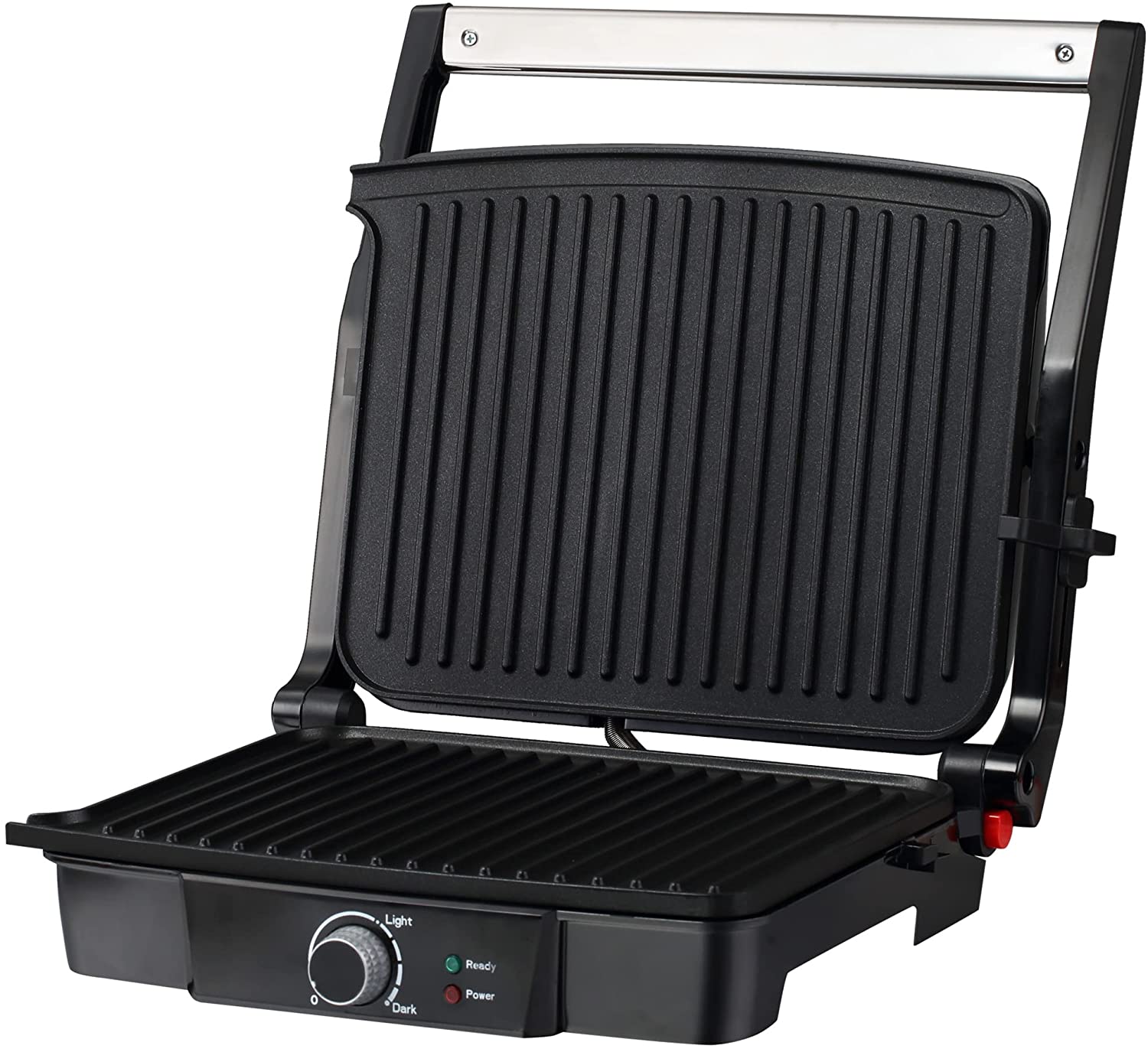 HOMCOM Contact Grill Electric Grill for Sandwiches Toasts Steak Panini 2000