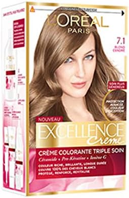 L\'Oréal Paris - Elsève - Excellence Crème 7.1 Blond Cendré - La boîte - (for Multi-Item Order extra Postage Cost Will be reimbursed)