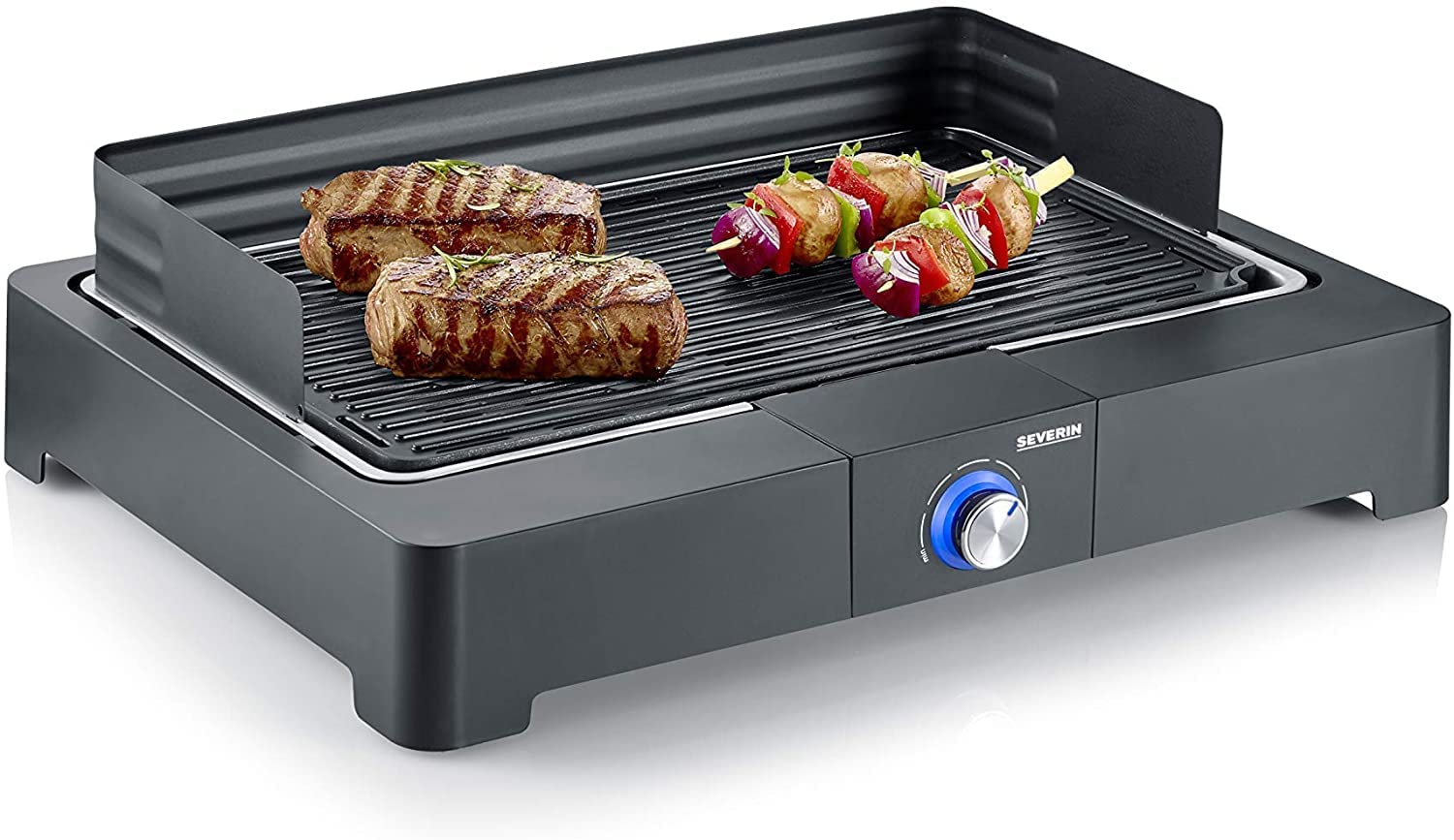 SEVERIN PG 8561 Standing Grill with Stainless Steel Grill, Black