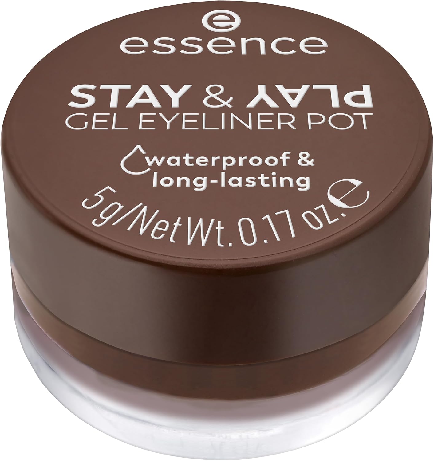 Essence Stay & Play Gel Eyeliner Pot No. 02, Long-Lasting, Highly Pigmented, Smudge-Resistant, Color-Intensive, Matt, Vegan, Waterproof, No Microplastic Particles, Nanoparticles Free, Pack of 1 (5 g)