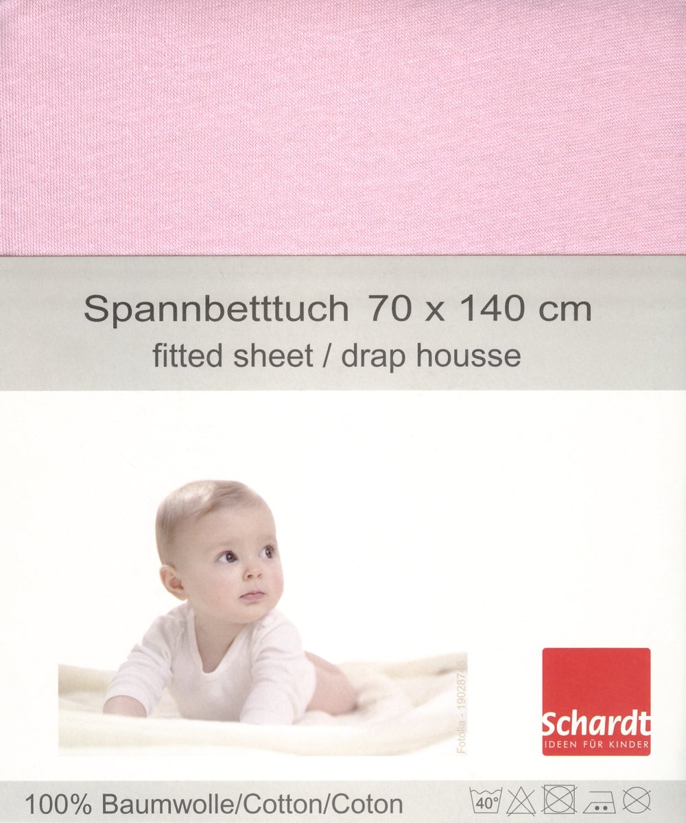 Schardt 13 850 31 Jersey Fitted Sheet Pink