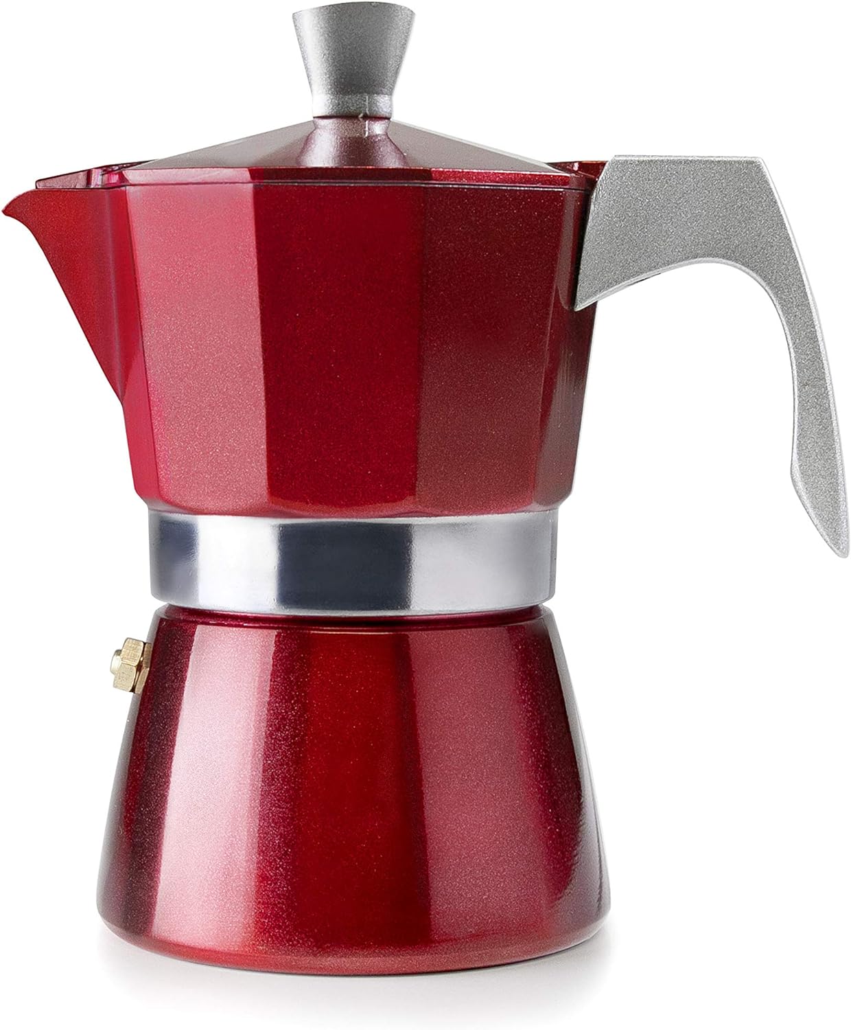 Ibili - Express coffee cooker EVVA RED, 6 cups, 300 ml, aluminum die -casting, suitable for induction foci