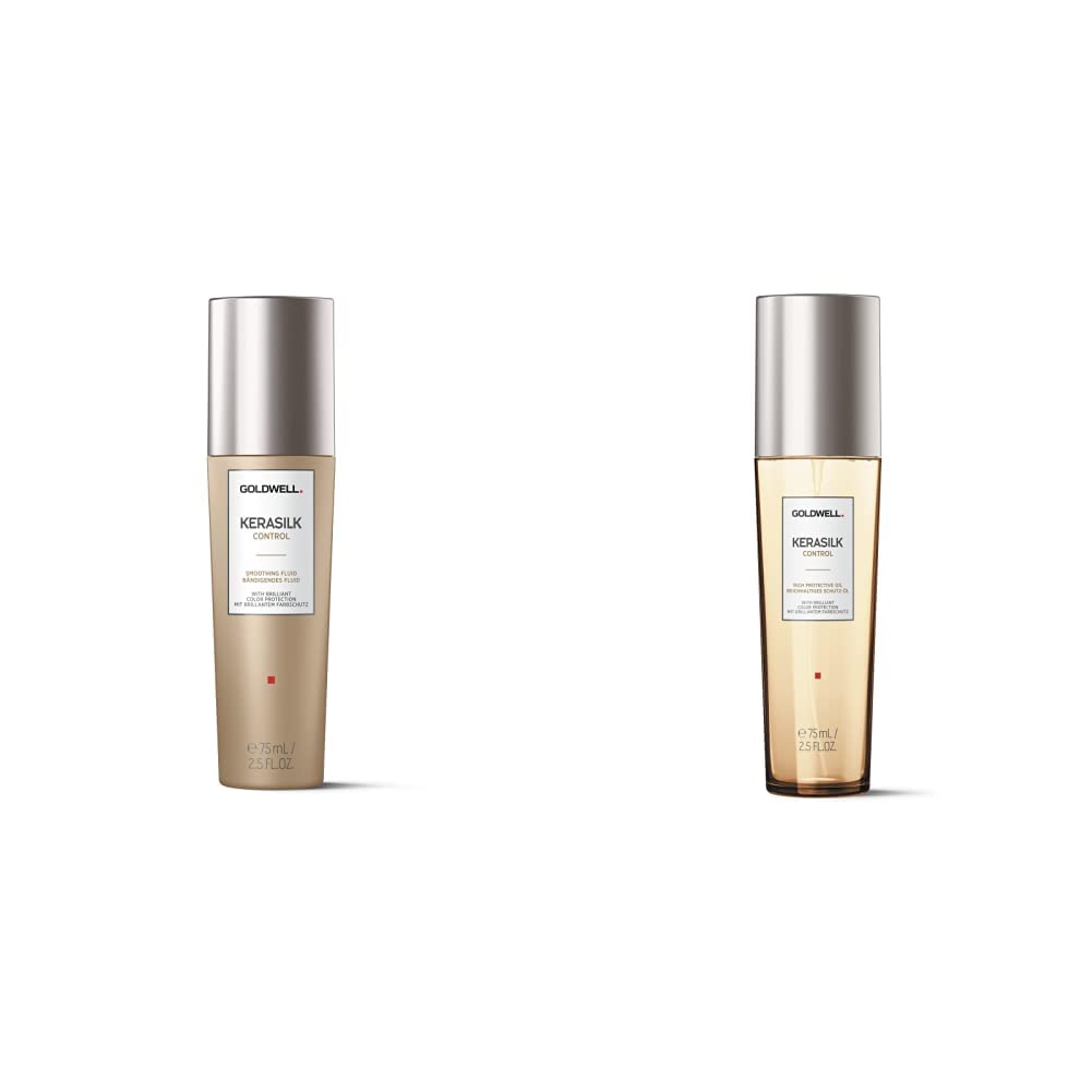 Goldwell Kerasilk Control Smoothing Fluid Hair Oil 75ml & Goldwell Kerasilk Control Rich Oil 75ml