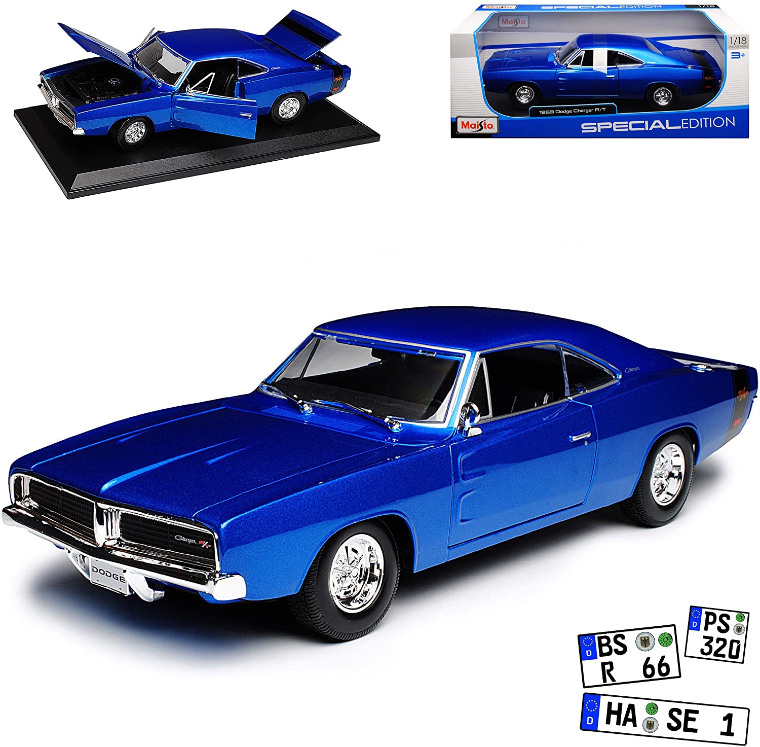 Dodge Charger R / T Coupe Blue 1969 Known From The Fast And The Furious 1/1
