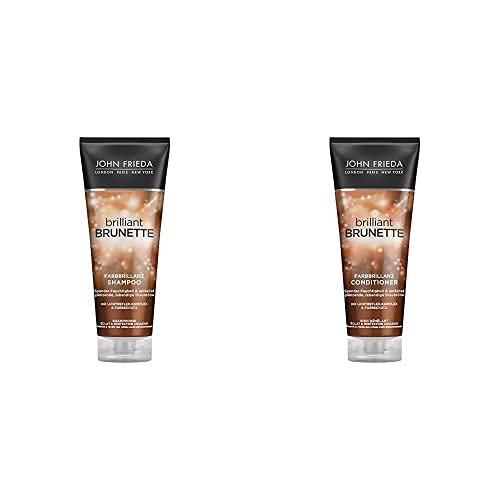 John Frieda Brilliant Brunette Complete Set for Brown Hair - Shampoo and Conditioner - Colour Brilliance - With Light Reflex Complex and Colour Protection Set: 500 ml