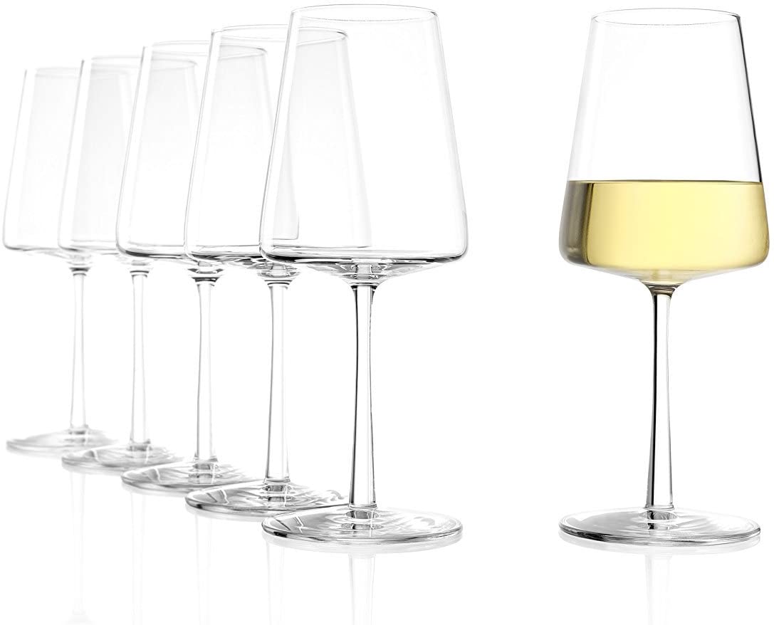 Stölzle Lausitz Power Wine Glasses without Stem, 380 ml, Set of 6 White Wine Glasses, Dishwasher-safe, Lead-free Crystal Glass, High Quality, Elegant and Shatter-resistant Wine Glasses