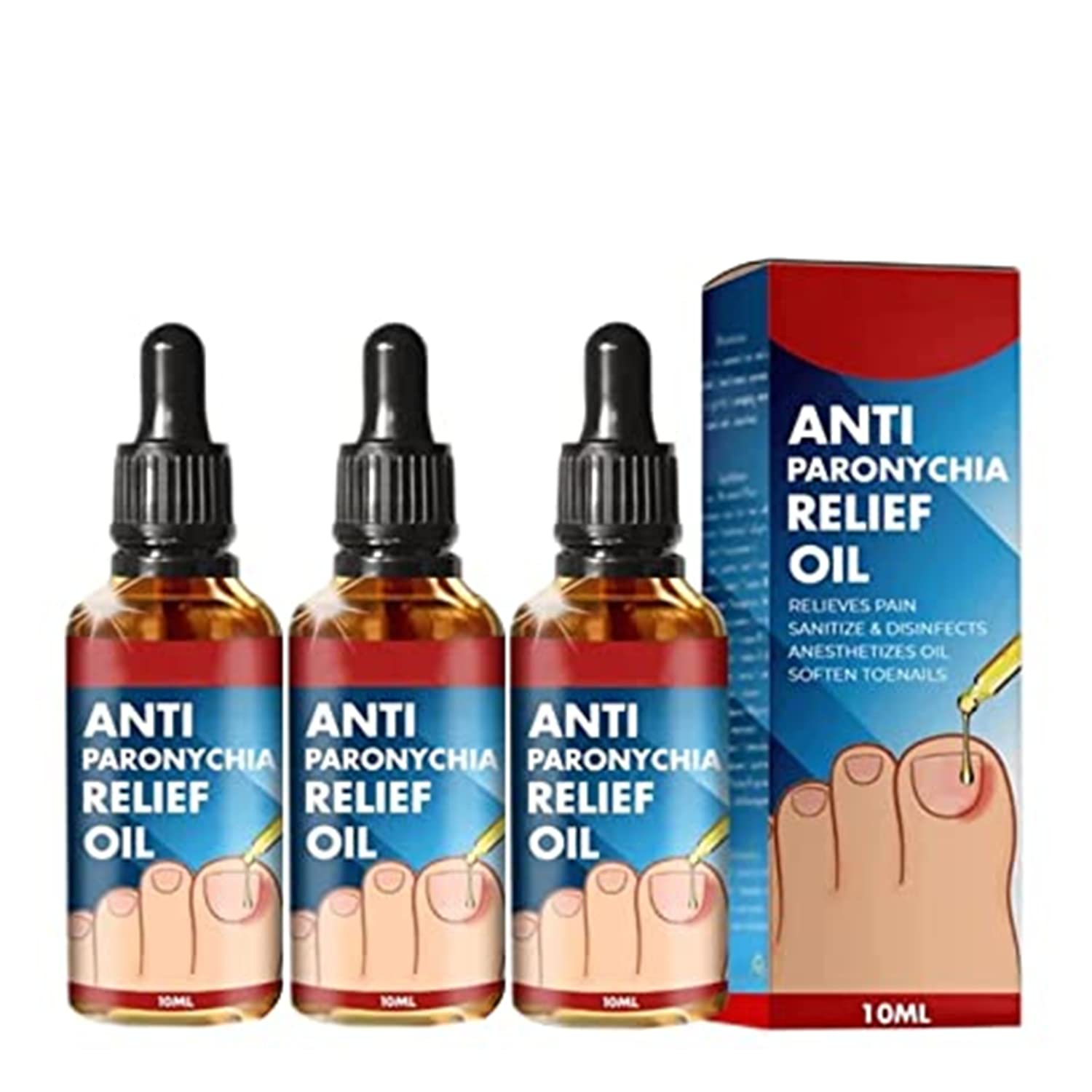 petsburg Toenailplus Paronychia Oil 10ml Paronychia Repair Toe and Fingernail Repair for Damaged and Thick Nails, ‎transparent