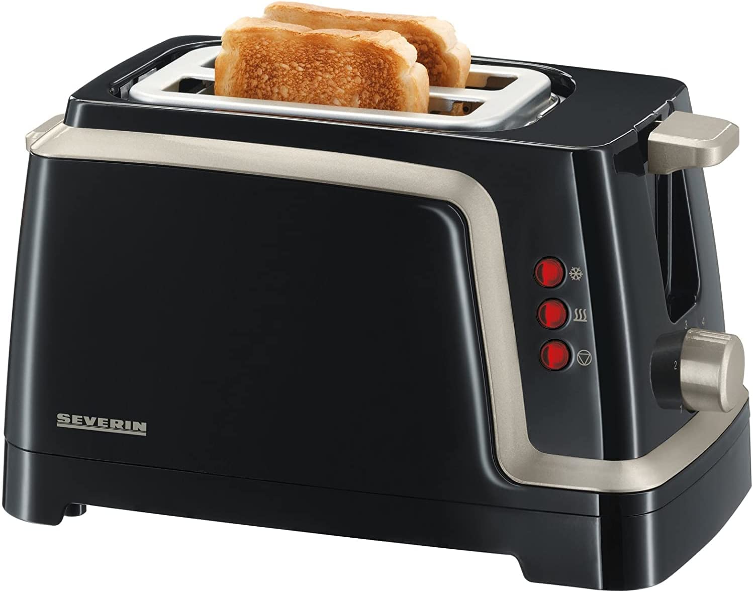 Severin AT 2579 Automatic Toaster, Black/Titanium/820 W