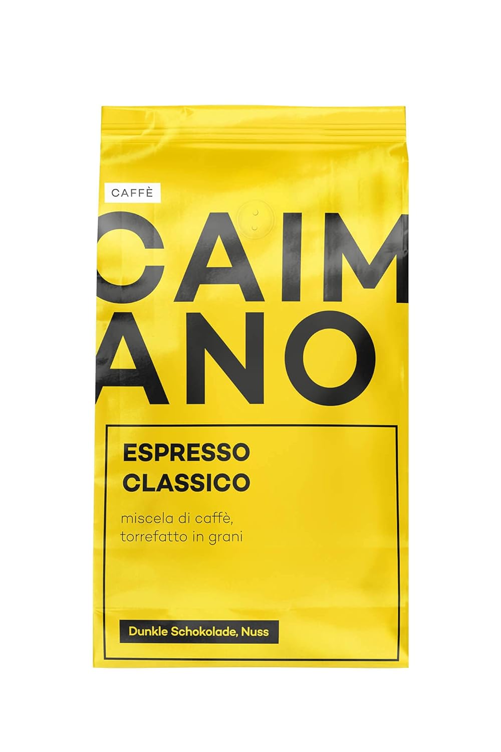 CAIMANO® Espresso Classico (1kg) Whole Espresso Beans - Ideal for portafilters & fully automatic coffee machines - Arabica/Robusta - Low acidity - Nutty, chocolaty
