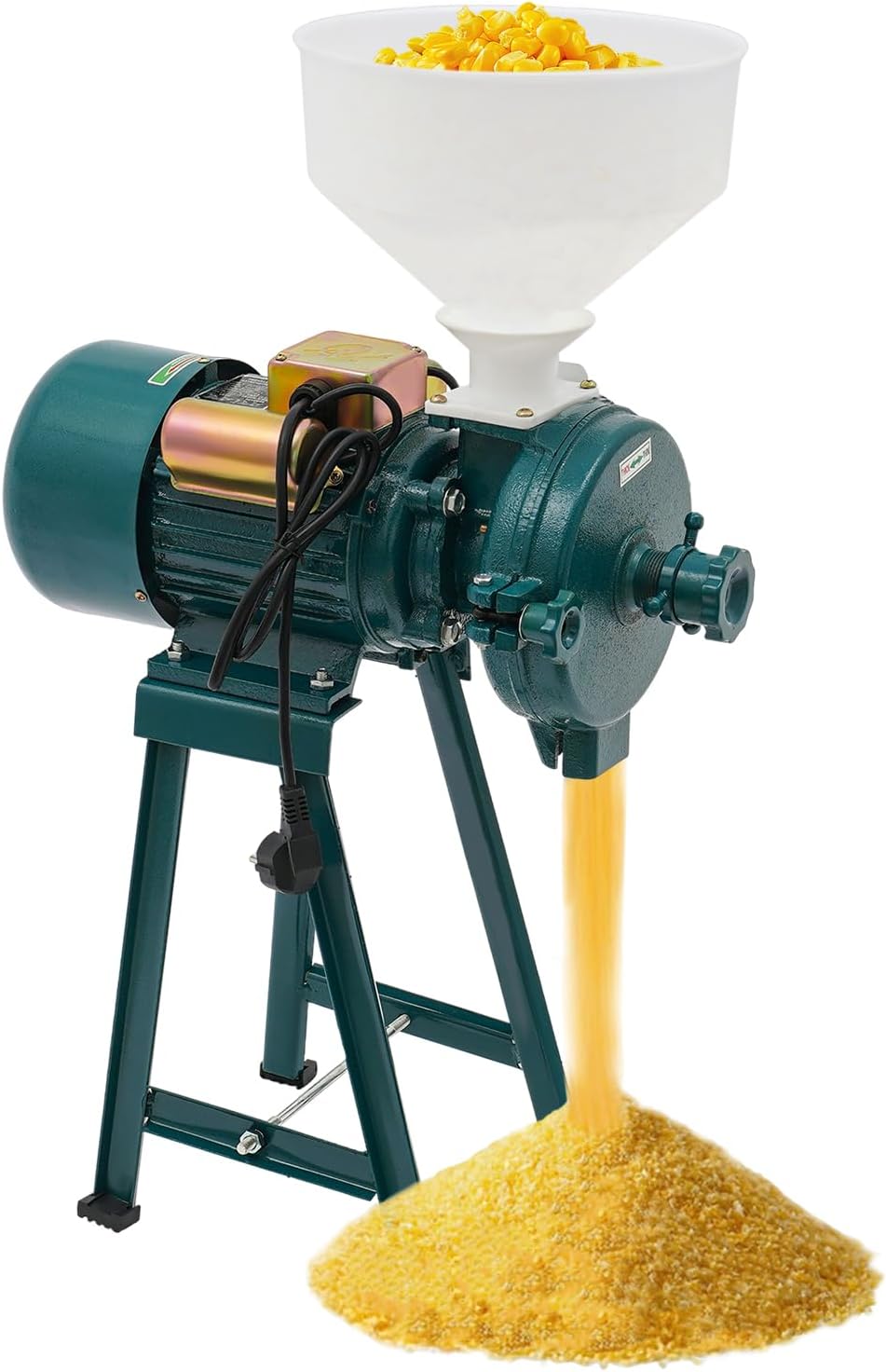 HarBin-Star - 2200 W Electric Grain Mill, Grain Mill, Scrap Mill, Chopper with Funnel, Electric Mill, Grain Mill, Machine Chopper, for Cereals, Corn, Straw, Feed