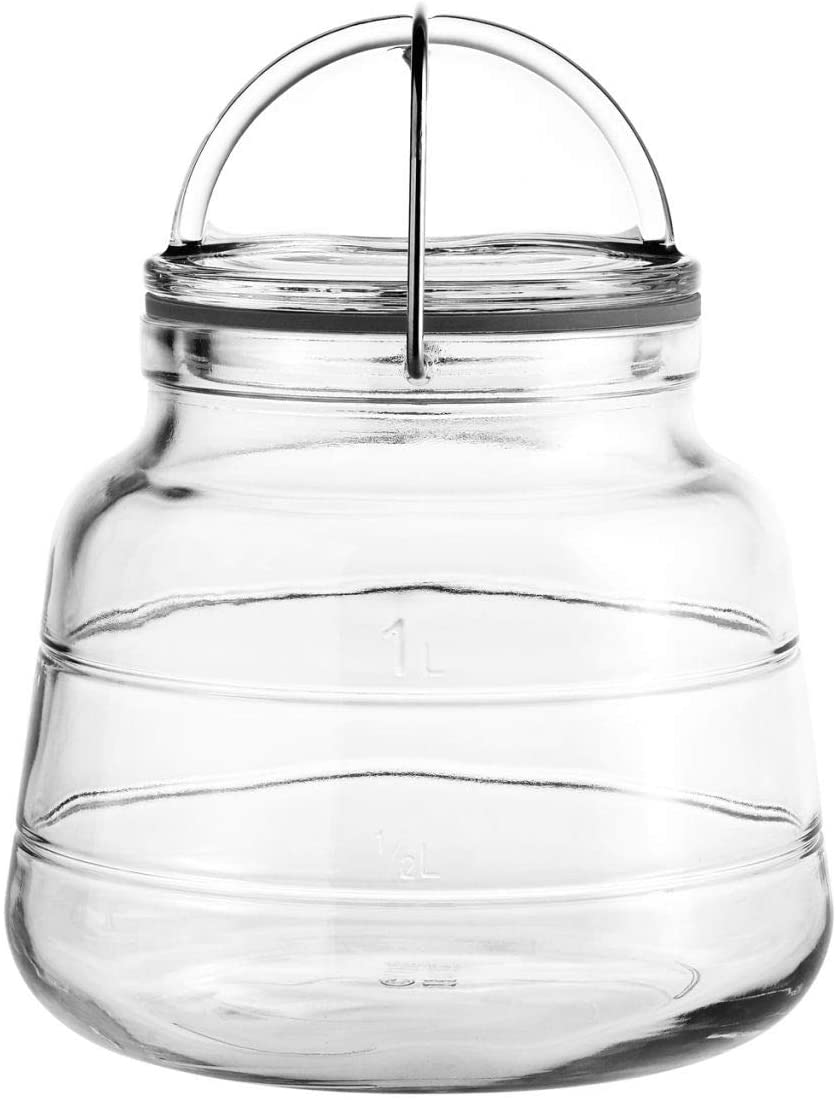 Holmegaard Container: 15.9 x 15.9 x 21.8, transparent.