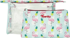 Soapland Flamingo toiletry bag set, 1 piece