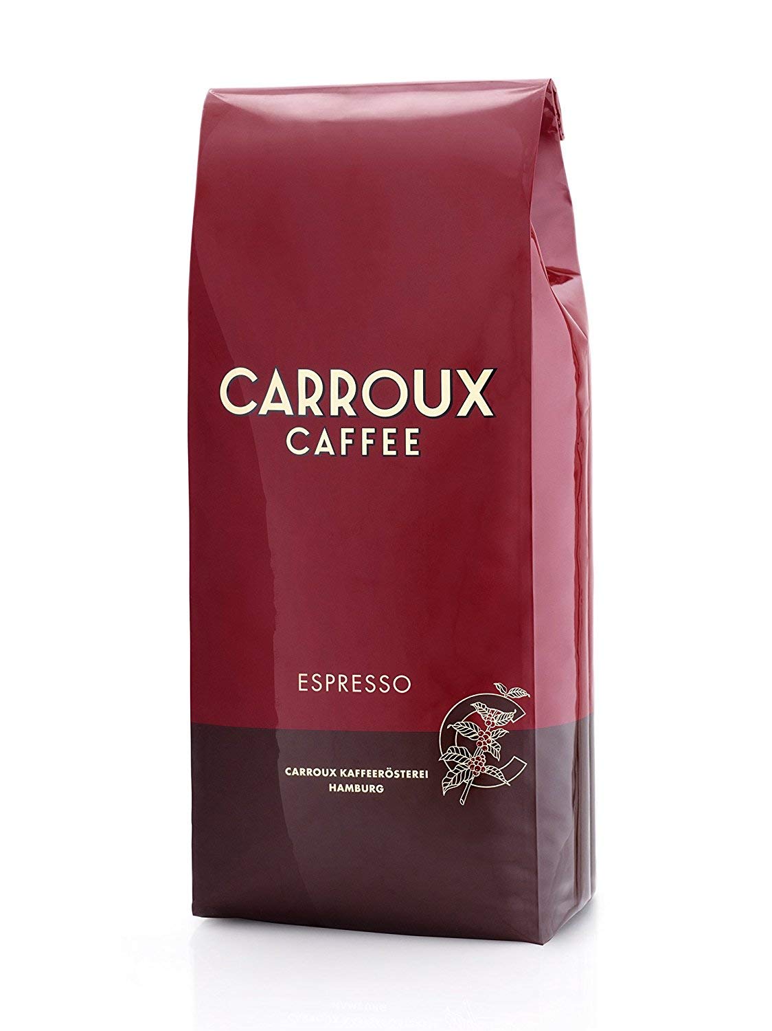 CARROUX Espresso Coffee Beans 1 kg Pack - Finest Premium Coffee - For Fully Automatic Coffee Machine and Portafilter Machine - Whole Beans Freshly Roasted
