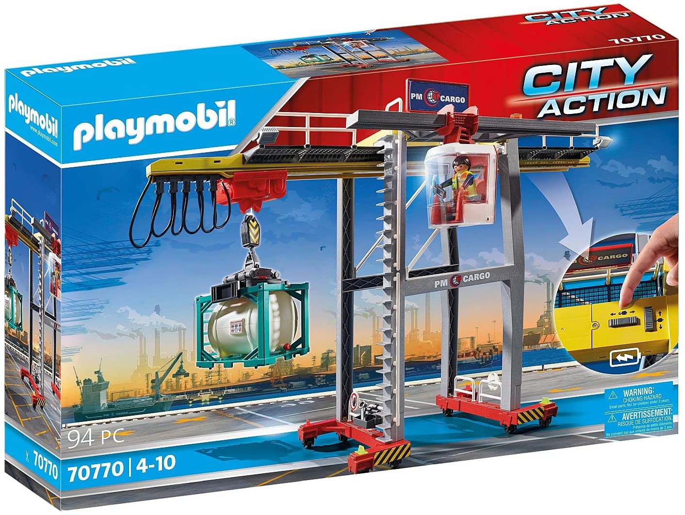 Playmobil City Action 70770 Portal Crane with Containers, Control Module an
