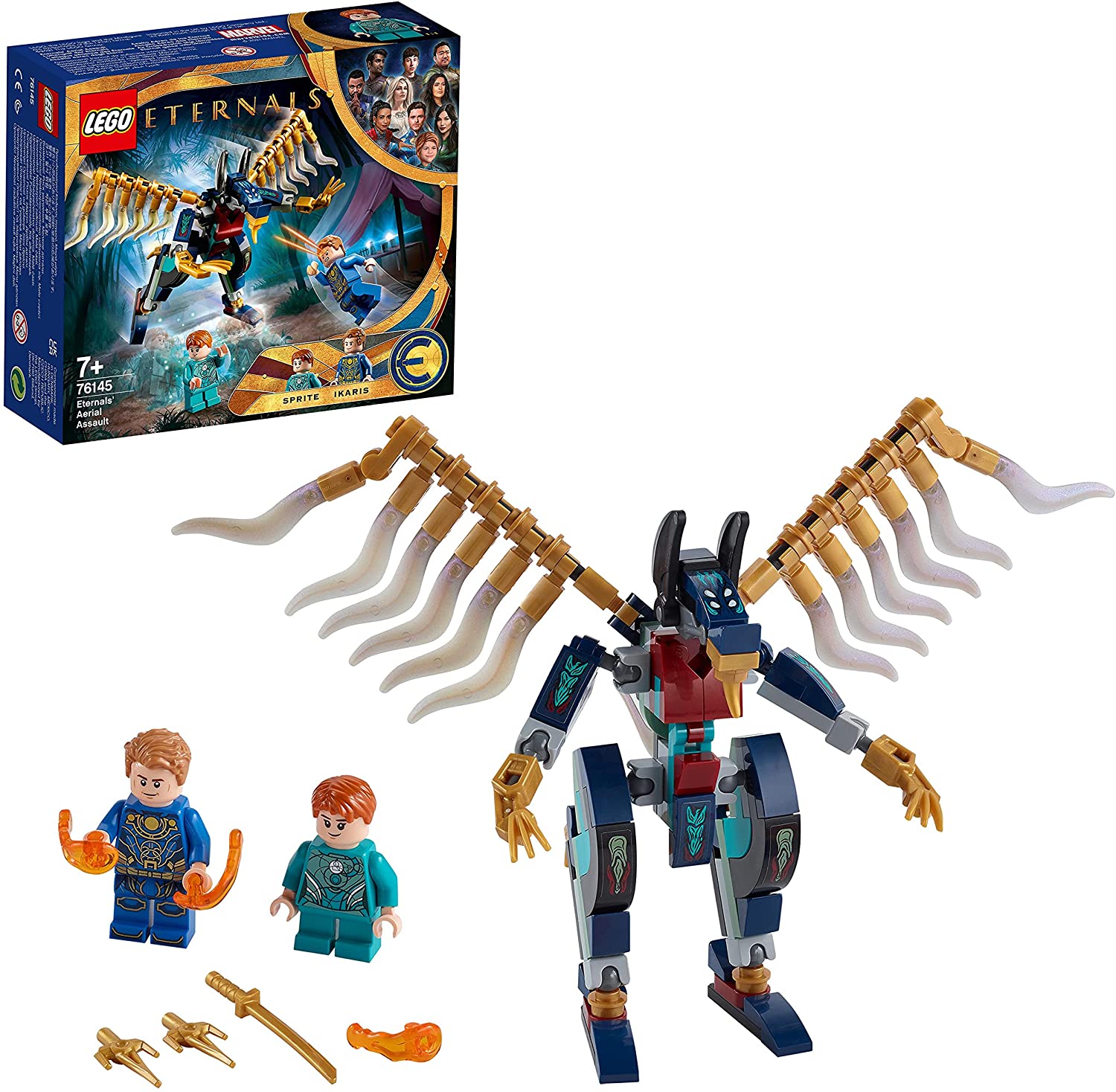 LEGO 76145 Marvel Air Attack The Eternals, Superhero Toy for Children from 