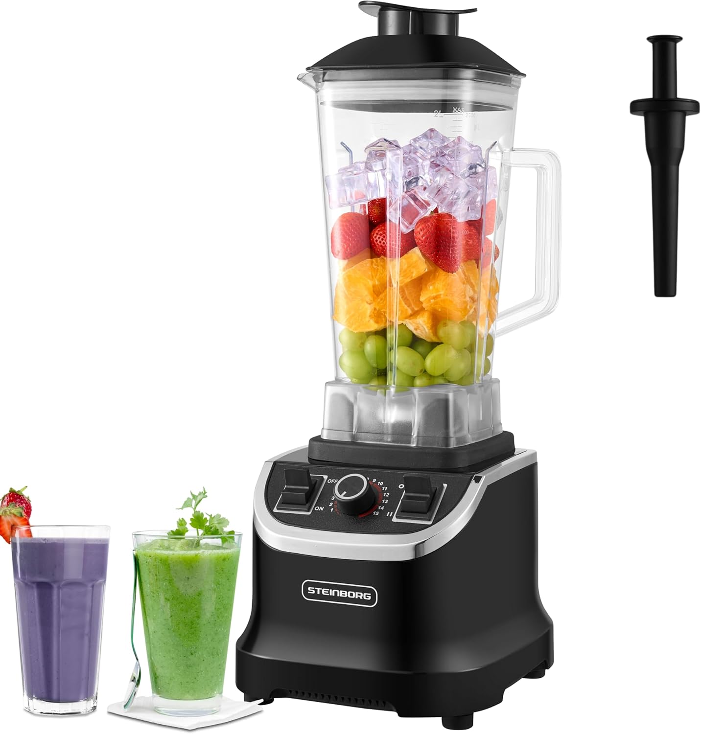 High Performance Blender Professional Stand Mixer 2L BPA Free Smoothie Maker Gastro Universal Mixer Power Professional Mixer Kitchen Mixer Blender Multifunctional Mixer Multi Chopper 1,500 W 28,000