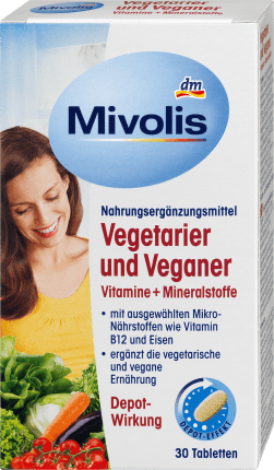 Vegetarians and vegan vitamins + minerals, tablets 30 hours, 30 hours