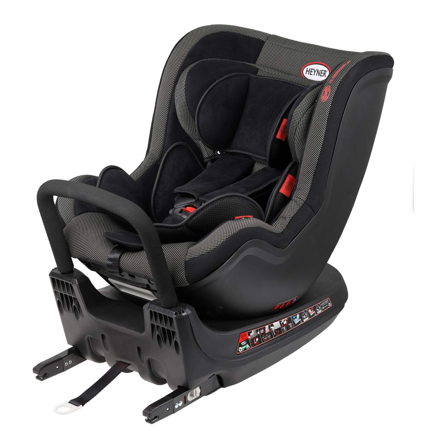 HEYNER® Reboarder Children\'s Car Seat Rotatable 360° Birth - 18 kg (Black)
