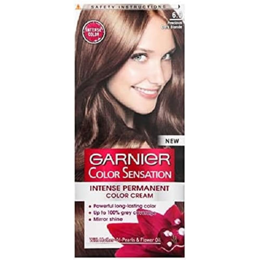 Garnier Color Sensation Brown Hair Dye permanent 6.0 noble light brown (packaging can vary)