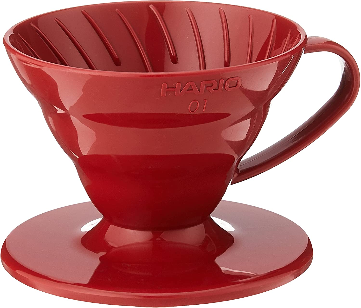 Hario VD-01R 1-Piece Plastic Coffee Dripper, Red