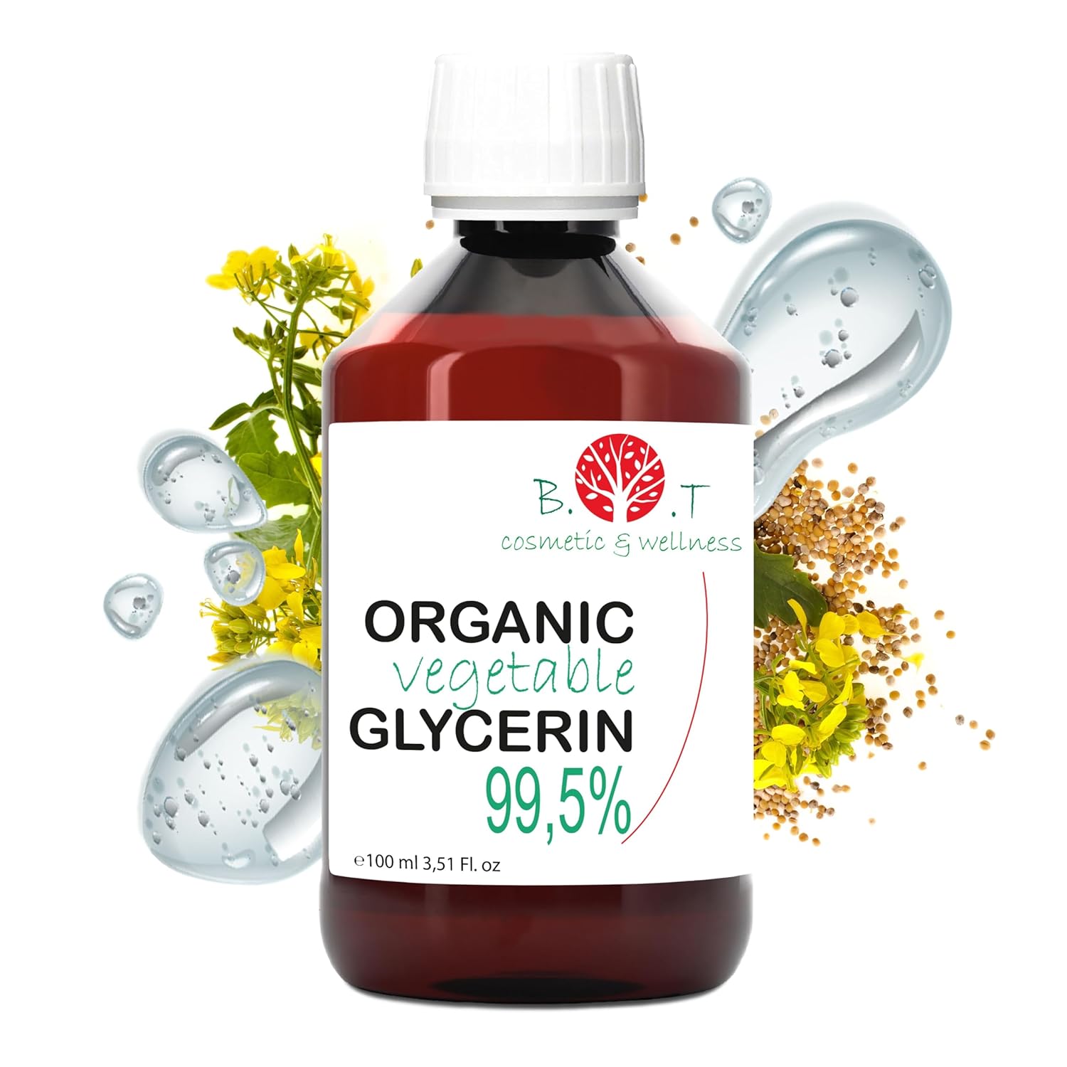 Bio-Glycering Vegetable Glycerin Oil 99.5% Liquid Base Liquid Soap Cigarette Glycerine E Shisha E Liquid Hair Soap 132 g/100 ml