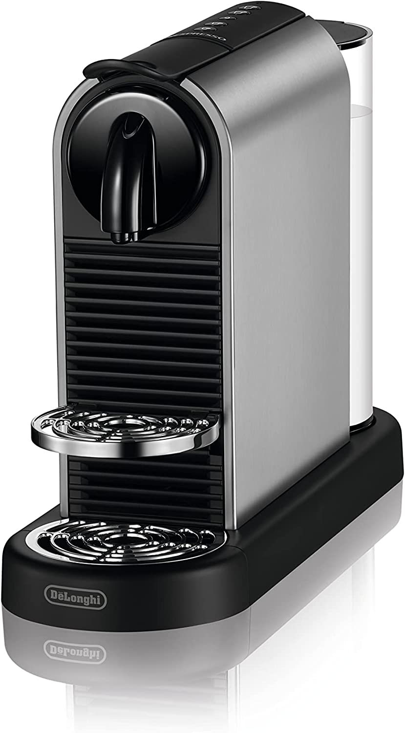 De \ 'Longhi Nespresso Citiz Platinum EN220.T Coffee Machine, Single Capsule Machine, 4 Cup Sises, 19 Printable, 1260 W, Titanium