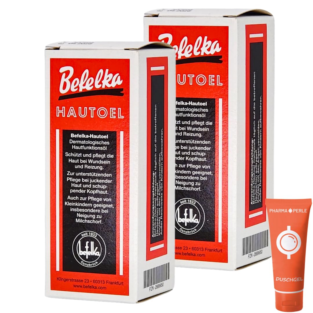 Befelka Skin Oil 2 x 50 ml I Protects and Nourishes the Skin from Wounds and Irritations I Itchy Skin I Flaking Scab I Milk Scab I Eczema I Economy Set Plus Pharma Perle Giveaway