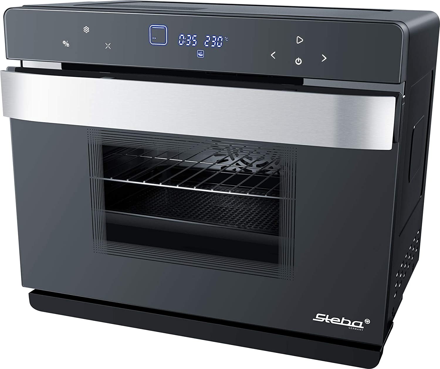 Steba Multifunctional steam oven DG 30, oven with hot steam for gentle quick cooking, effective housing insulation for low energy consumption, 47 automatic programs, DIY programs, 27 litres