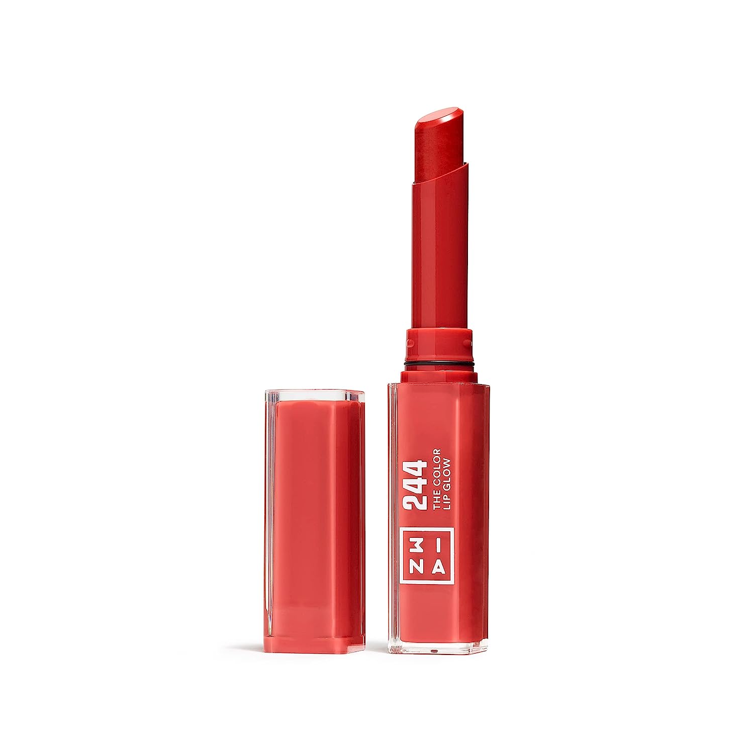 3ina Makeup - The Color Lip Glow 244 - Bright Red Lipstick - Glowy Juicy Lip Pen with Vitamin E for Nourishing Lips - Highly Pigmented - Vegan - Cruelty Free