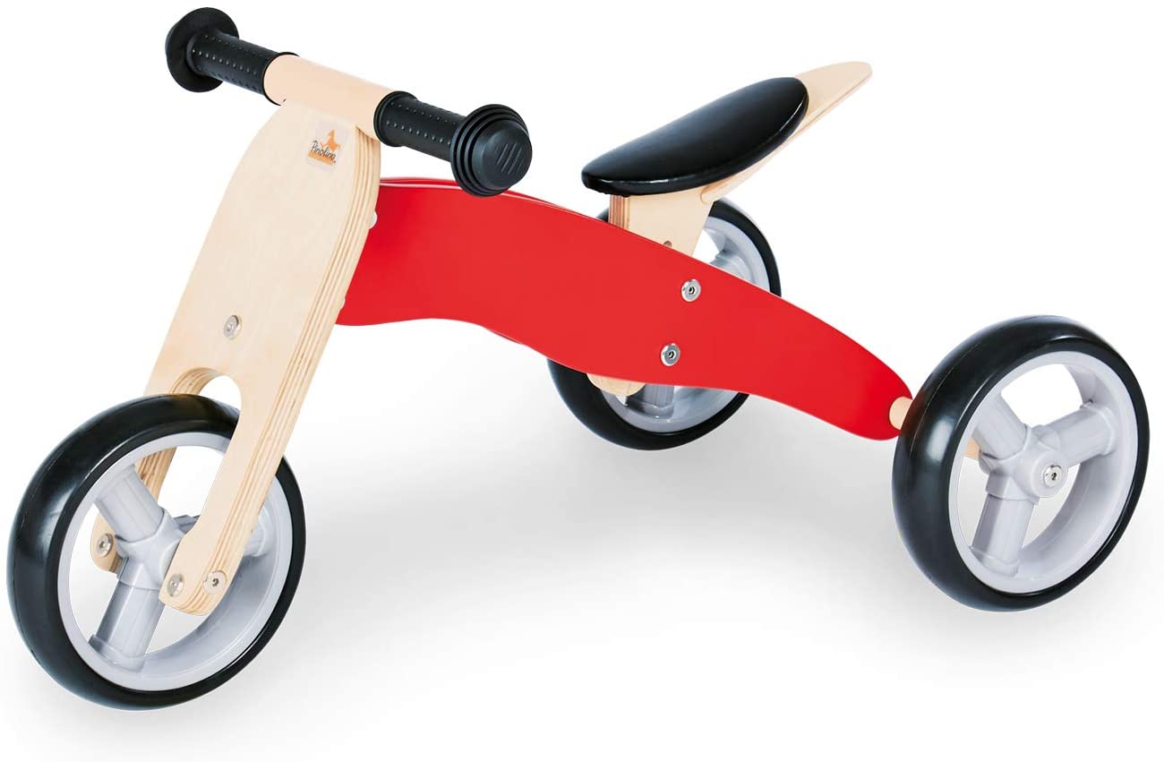 Pinolino Mini-Tricycle Charlie, Made Of Wood, 4-Way Convertible, Saddle 6-W