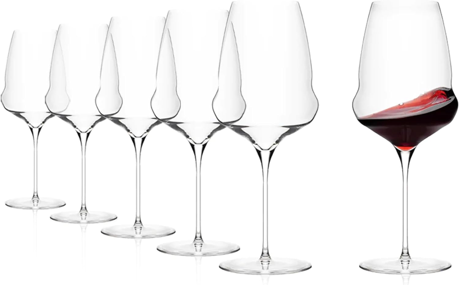 Stölzle Lausitz Bordeaux Glasses Cocoon/Red Wine Glass Bordeaux Set of 6 High Quality Red Wine Glasses Large Extravagant Wine Glasses Red Wine Large Wine Glasses Woblets Glass