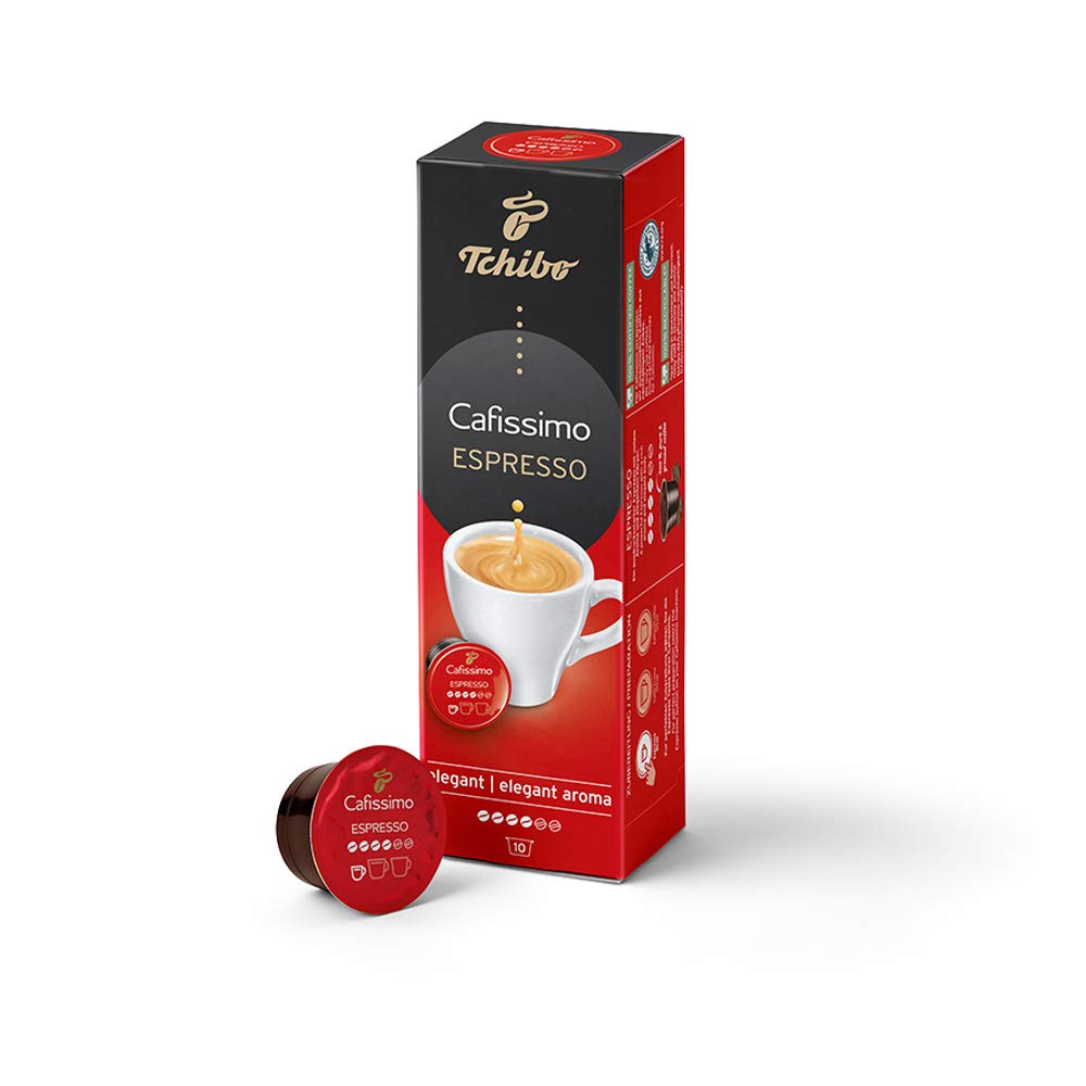 Tchibo Cafissimo Espresso Elegant coffee capsules, 10 pieces (espresso, expressive with full aroma), sustainable & fair trade