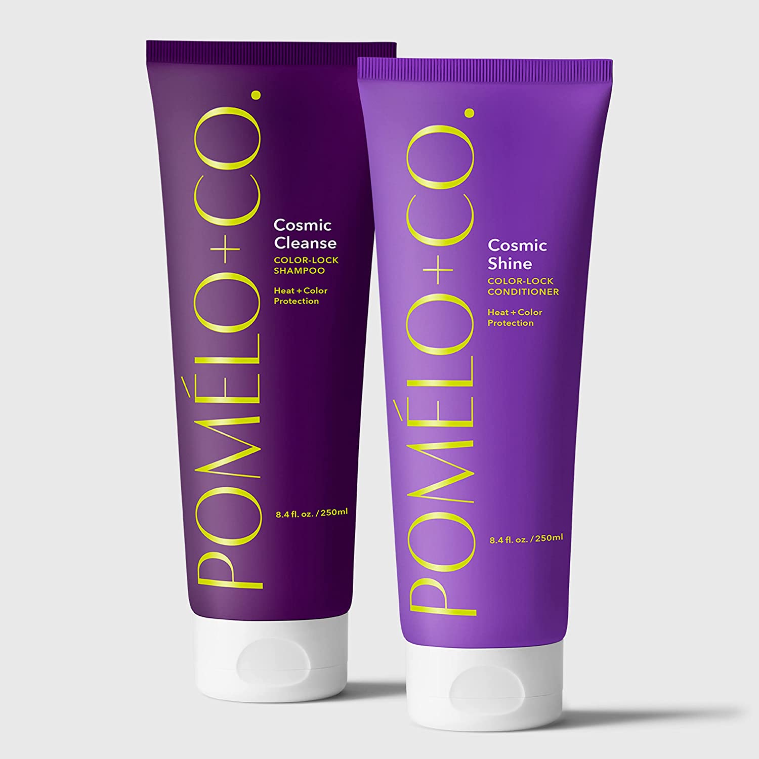POMÉLO + CO. Pomélo+Co. Cosmic Duo Shampoo + Conditioner - Protective Hair Care with Colour Lock Effect for Coloured Hair - Vegan Care with Colour and Heat Protection - 2 x 250 ml