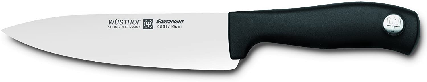 Wusthof WÜSTHOF Chef\'s Knife, Silverpoint (4561-7/16), wide 16 cm blade, stainless steel, dishwasher safe, precise kitchen knife very sharp blade