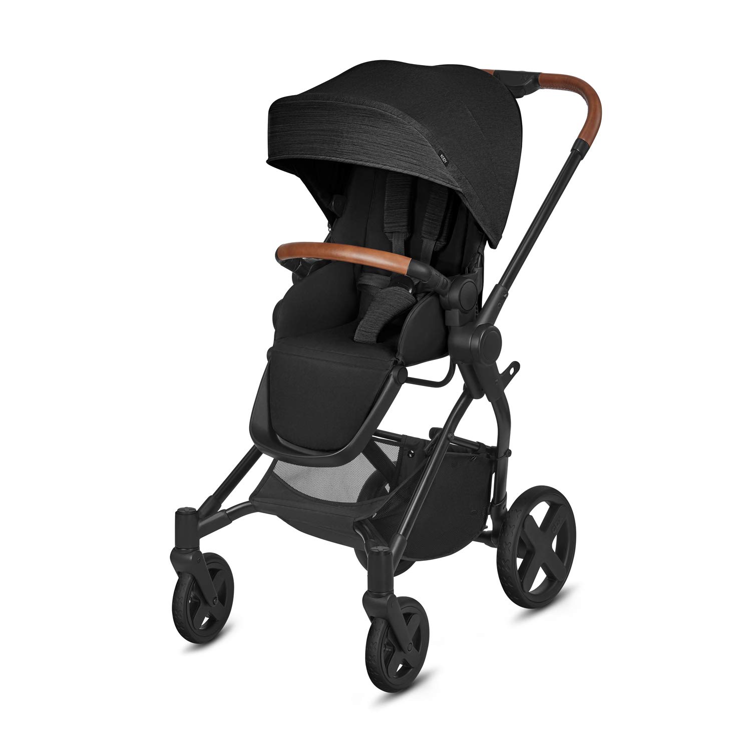 cbx Kody Lux Pushchair with Reversible Sports Seat with Leather-Look Details Includes Rain Cover From Birth to 15 kg Smoky Charcoal