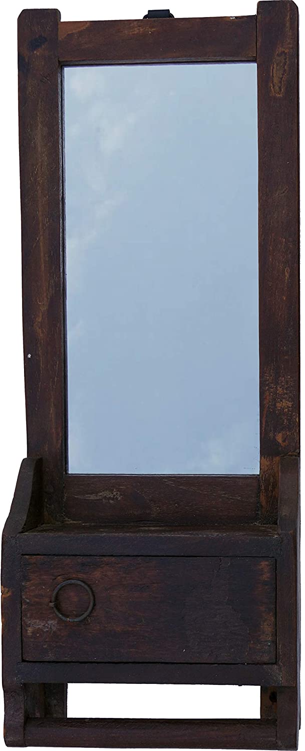 Antique Mirror Mirror Trinket Box / Mirror Made From Wood