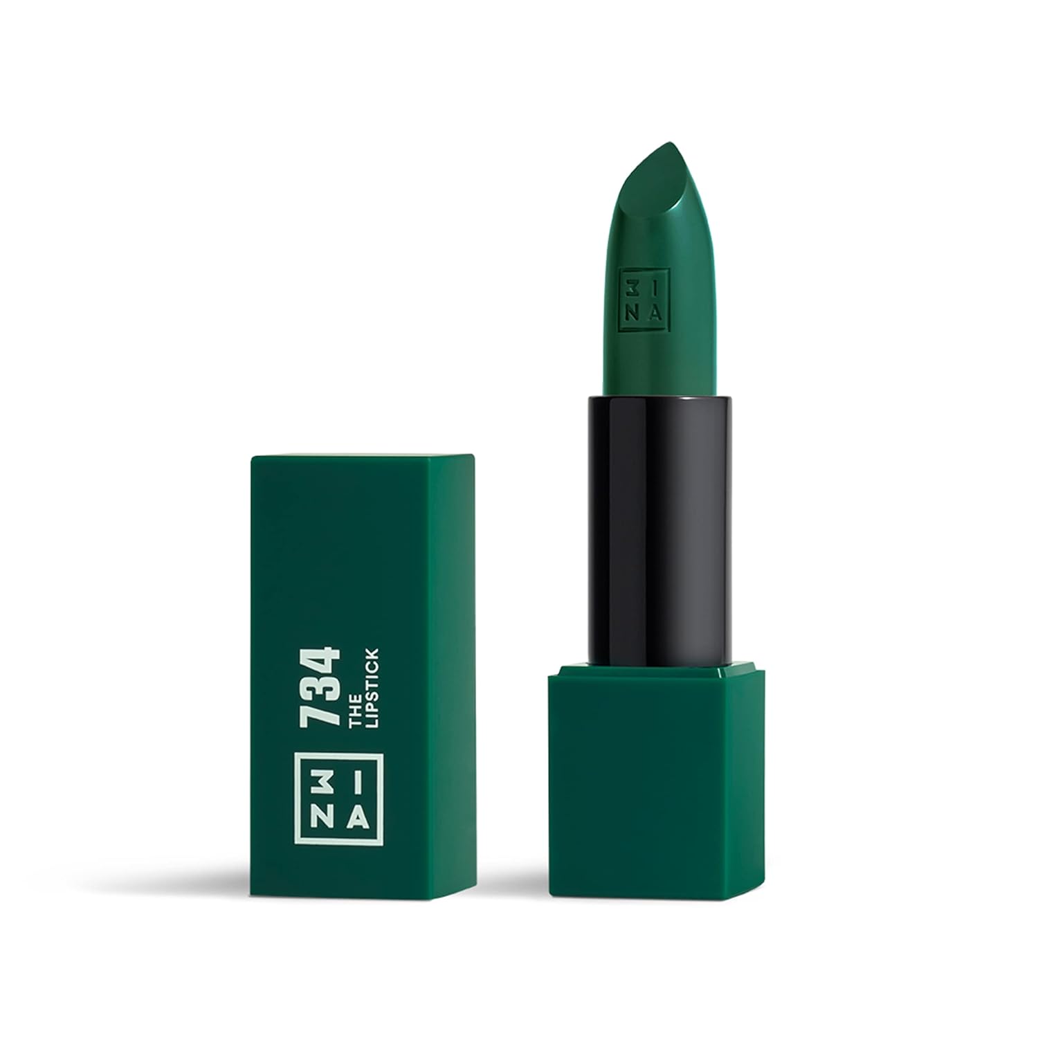 3ina makeup - The Lipstick 734 - Green Matte Lipstick - Matte Lip Pen With Vitamin E And Shea Butter - Long -Lasting Highly Pigmented Cream - Vanilla fragrance - Vegan - Cruethy Free