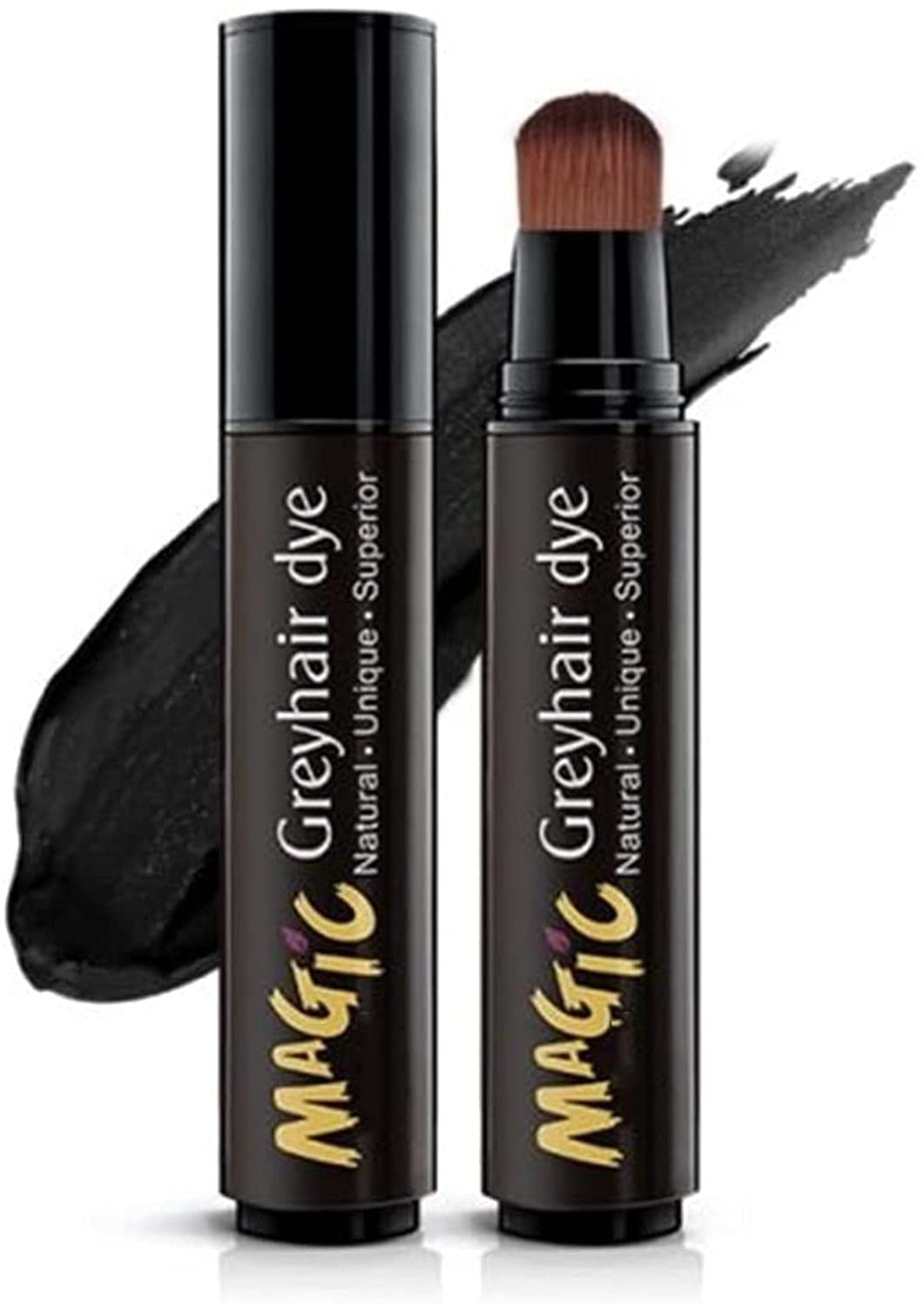 Zooarts Disposable Coloring Agent To Cover Gray Hair, Natural Herbs White Hair Cover Up Stick,Disposable Hair Dye Stick,No-Wash Complementary Color Pen,Semi-permanent Root Hair Coloring (Black), ‎black