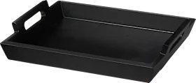 Wooden tray rectangular, black, 1 pc