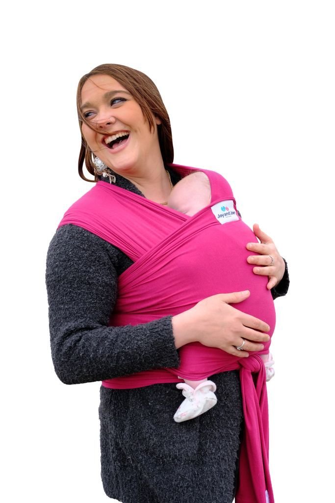 Bamboo Baby Carrier Sling | Made in the UK by Joy and Joe® Bamboo Cotton Spandex Organic Stretch Wrap Carrier/UK/EU Safety Tested/Box with Hat, Bag and Instruction Manual (Sangria)