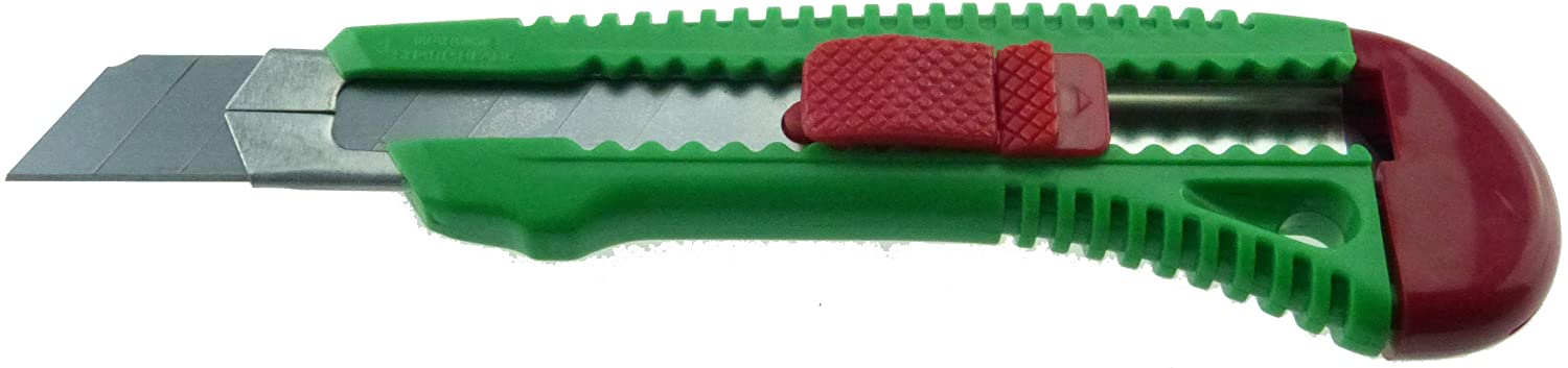 24 Professional Cutter Knife Cutter Knife Green Including 2 x 18 mm Replacement Blades