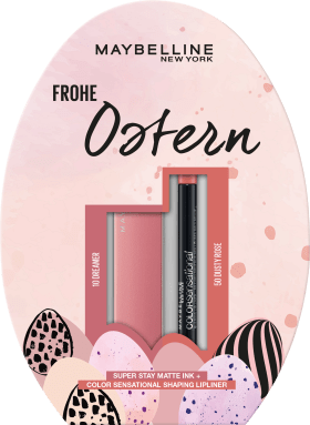 Maybelline New York Lipstick Set Superstay Matte Ink 10 + free Lip Contour Pencil Color Sensati
