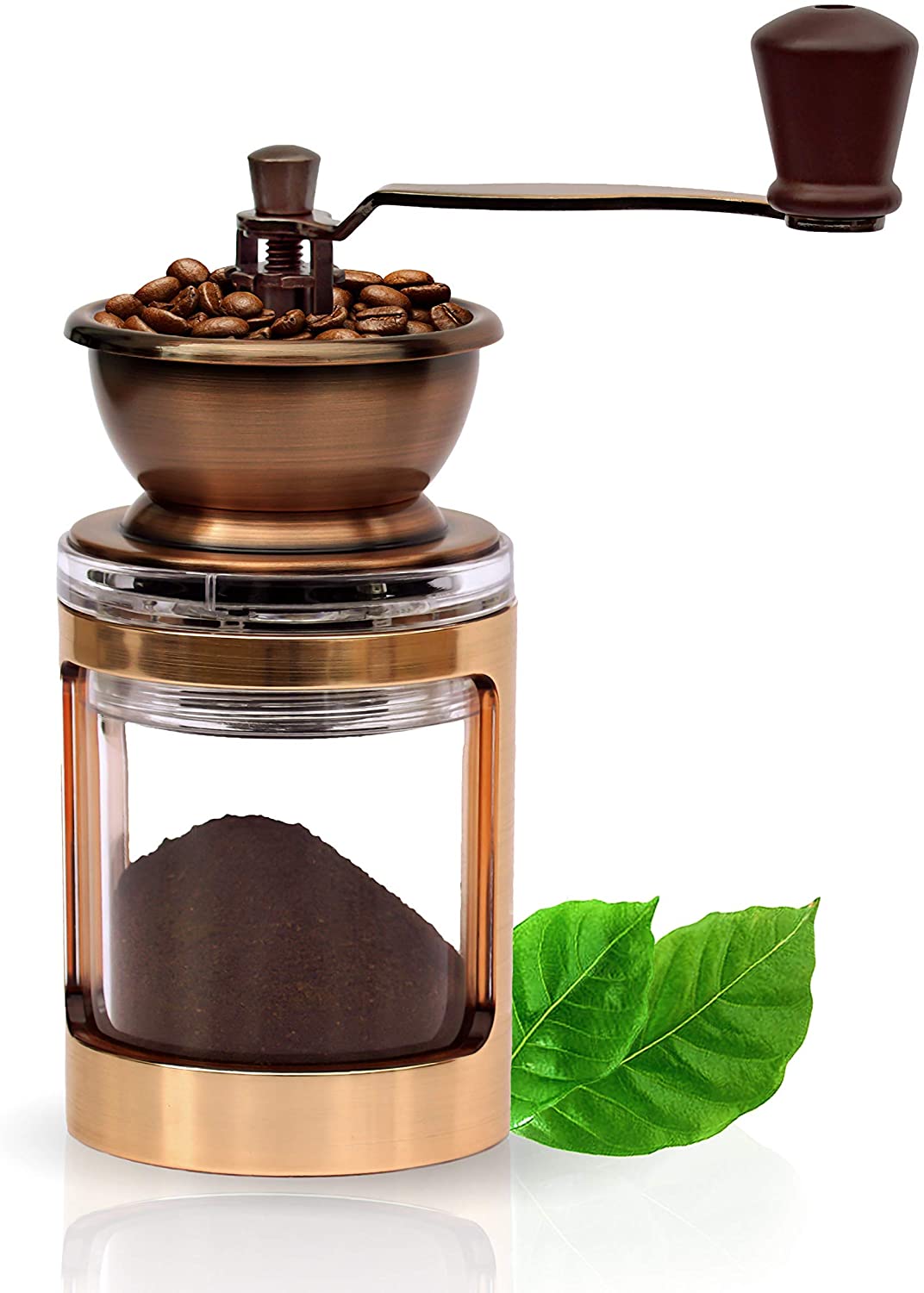 Planke & Neumann Gold X Hand Coffee Grinder, Manual Coffee Grinder, Coffee Mill, Ceramic Grinder, Power Free