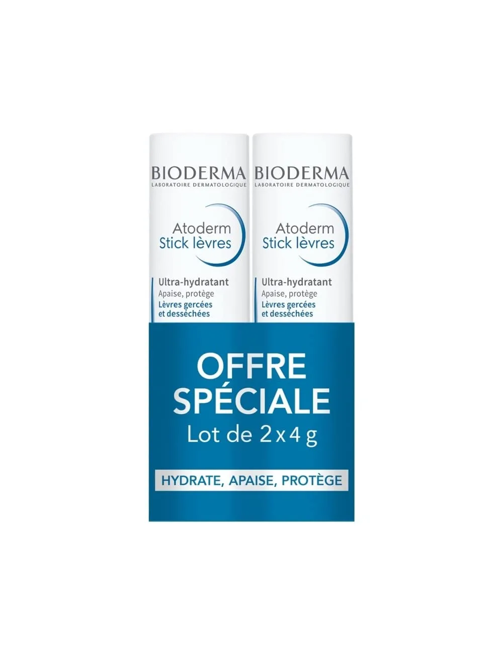Bioderma Atoderm Ultra-Hydrating Lipstick Pack of 2 x 4 g