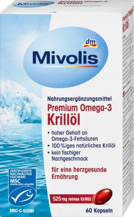 Mivolis Premium Omega-3 Krill Oil, capsules 60 pieces, 45 g