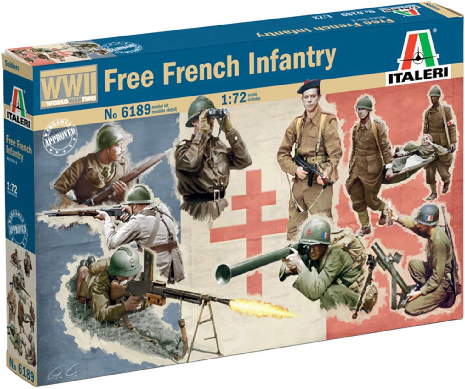 Italeri French Infantry Wwii In 1: 72 Italeri 6189