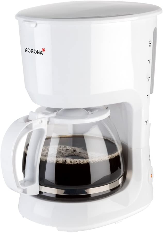 Korona – Coffee Dispenser Transparent 1.25 Litre | 10 Cups | 750 Watt White