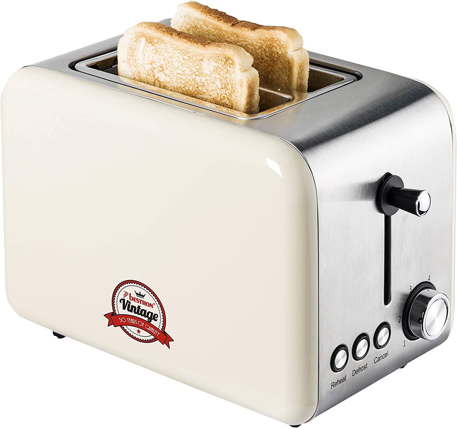 Bestron ATS300EVV toaster designed by Thomas Rath, vanilla