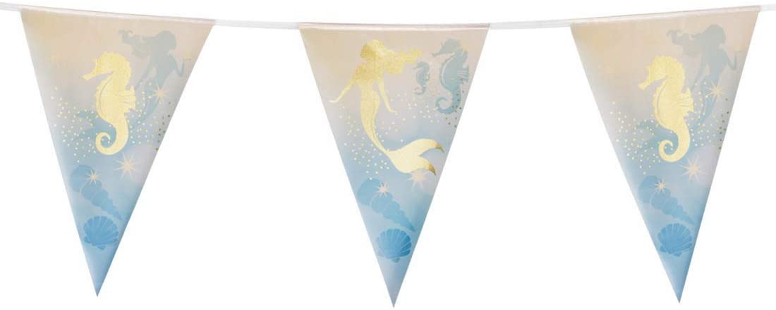 Party Palast - Folienwimpelkette Meerjungfrau (4 m), perfekt für jeden Kind